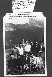 COLO JEUNE FRANCE 1955, equipe des Chevreuils, colo du Ru